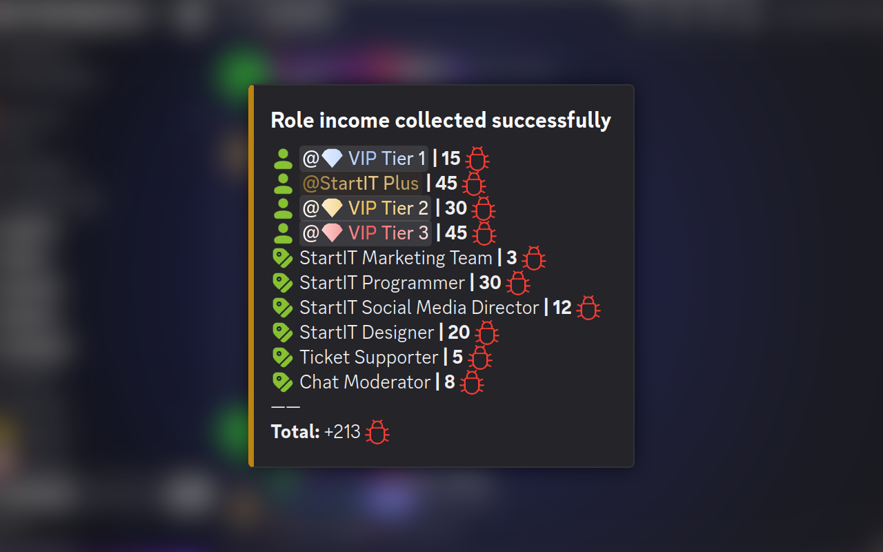 Turning Boring Discord Roles into Gold with /collect-income and Server Economy