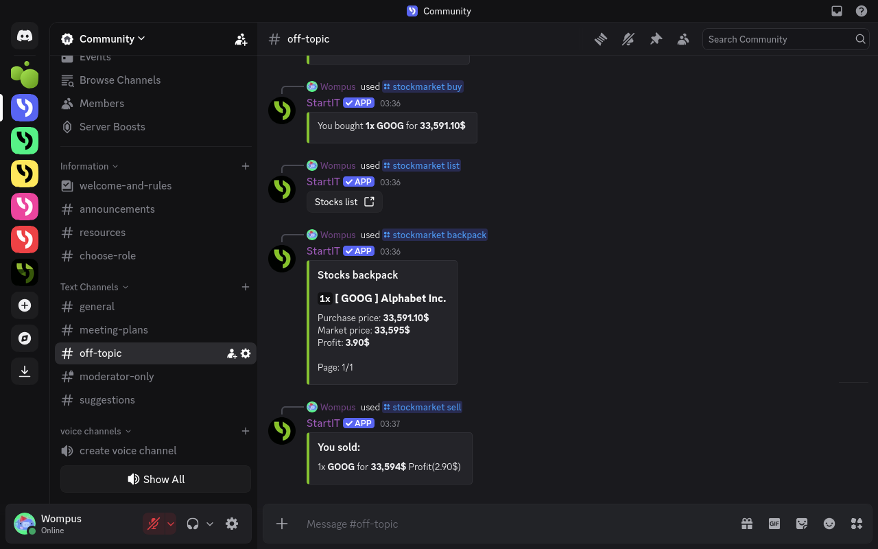 How to add a Stock & Crypto Trading Simulator to Your Discord