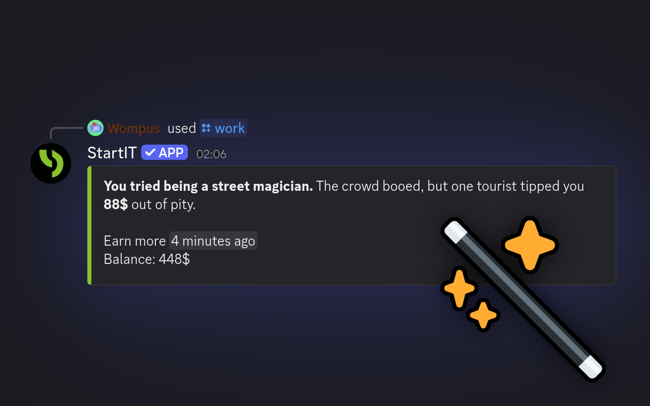 Tutorial and 100 Ideas for Custom Messages in the Discord Economy